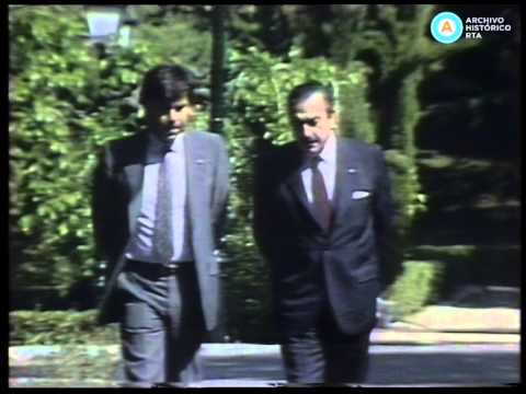 Alfonsín en España: con Felipe González, 1984