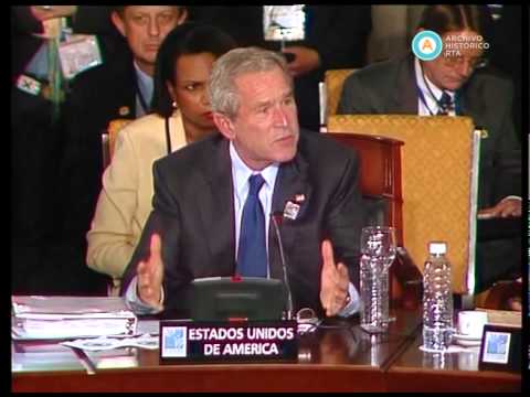 IV Cumbre de las Américas: intervenciones de Chávez y Bush, 2005