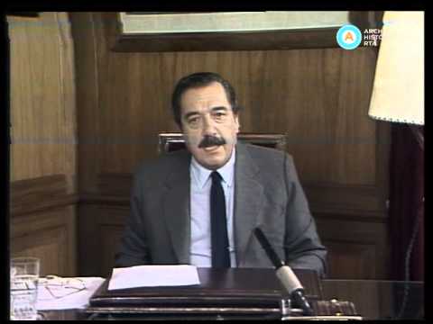 [Cadena nacional: Alfonsín explica el plan económico para su gestión]