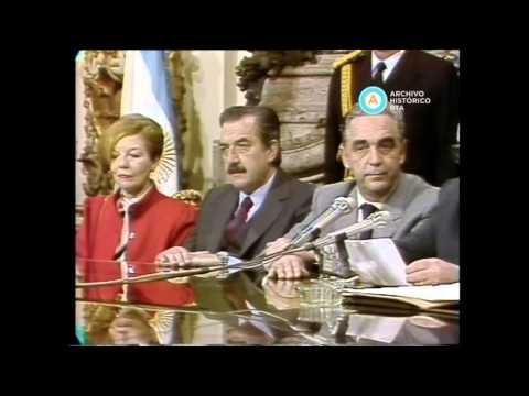 [Cadena nacional: acuerdo entre el gobierno de Alfonsín y los partidos políticos]