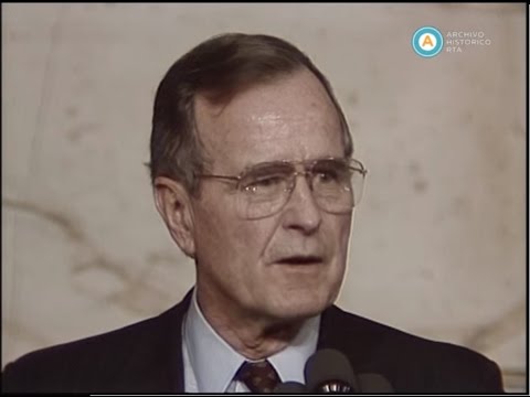 [Cadena nacional: visita del presidente George H. W. Bush a la Argentina] (incompleto)
