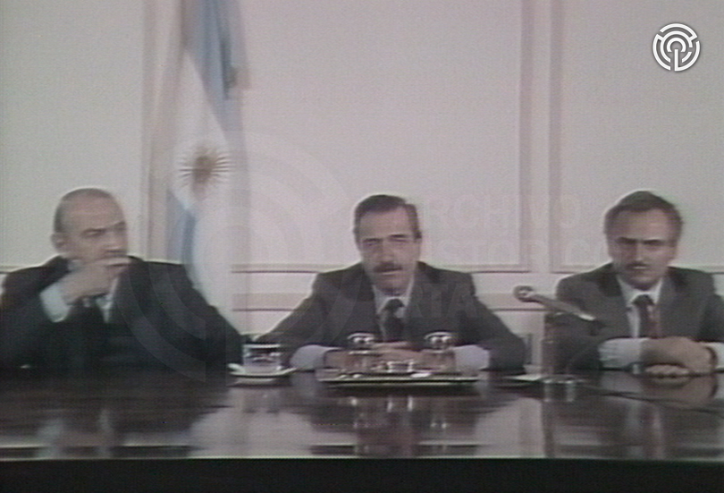 [Mensaje despedida del presidente Alfonsín previo a su visita a Suiza]