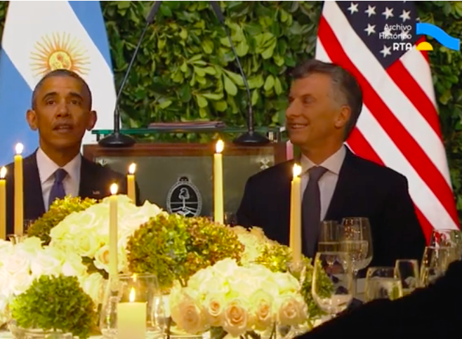 [Visita de Obama: Cena de gala en el Salón de los Escudos]