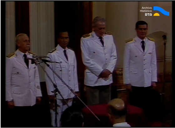 [Cadena nacional: Asunción de Lami Dozo como miembro de la Junta] (incompleto)